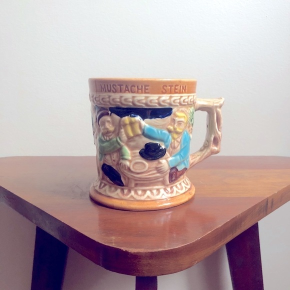Vintage mustache stein - Picture 3 of 8